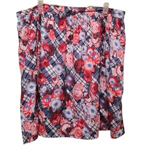 Modcloth Bea & Dot Floral Plaid Skirt - Adept Apprentice - Size 3X